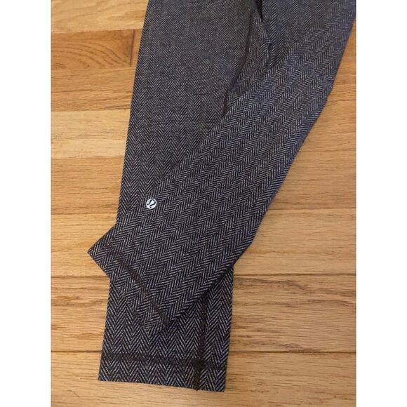 Lululemon women's wonder under herringbone cropped pull on leggings size 6 - Picture 2 of 8